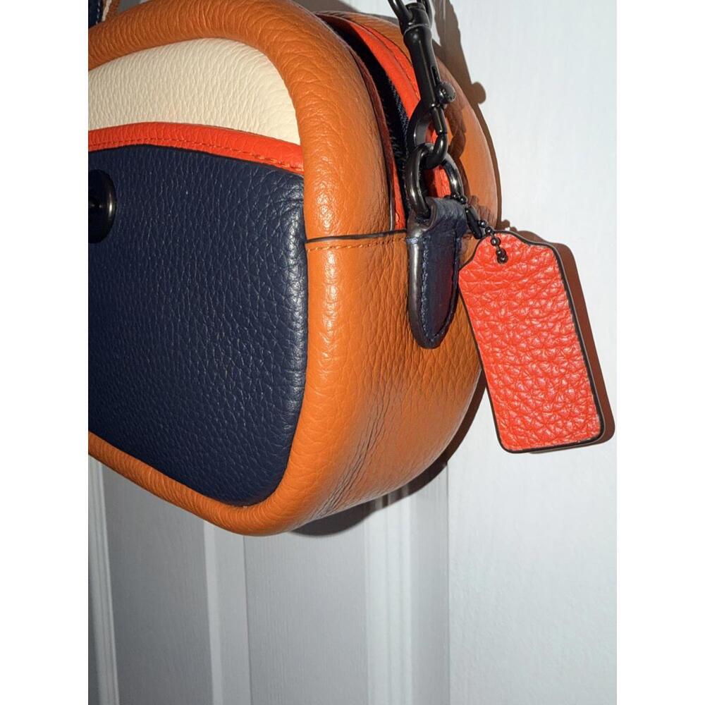 Coach Colorblock Multi Camera Bag Leather and Webbing Strap - Picture 2 of 9